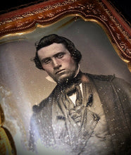 Load image into Gallery viewer, 1/6 daguerreotype handsome man goatee - possible sailor or captain