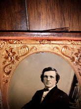 Load image into Gallery viewer, 1/4 Plate Ruby Ambrotype Photo of a Seated Man ++ Civil War Tax Stamps