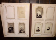 Load image into Gallery viewer, Album with Many Nice Cabinet Cards CDVs civil war tax stamps Philadelphia