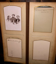 Load image into Gallery viewer, FOUR large oblong antique victorian photo albums some kansas many ids genealogy