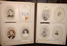 Load image into Gallery viewer, Album with Many Nice Cabinet Cards CDVs civil war tax stamps Philadelphia