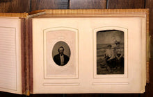 Load image into Gallery viewer, Antique album 1860s 1870s tintypes and CDV photos