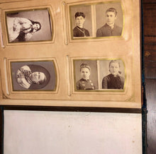 Load image into Gallery viewer, Overloaded Antique album 1860s 1870s tintypes cabinet cards CDV photos Ohio Indy