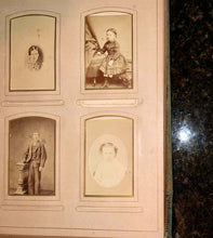 Load image into Gallery viewer, antique Victorian album cabinet cards cdvs tintype mourning / memorial widow 62A