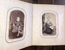 Load image into Gallery viewer, Antique Photo Album 49 Old Photos CDVs Tintype Pennsylvania 1860s 1870s