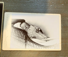 Load image into Gallery viewer, Post Mortem & Memorial Photo Set - Same Child or Siblings New Hampshire 1890s