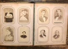 Load image into Gallery viewer, HQ 1860s Photo Album 104 CDVS Tintypes Dogs Hidden Mother Civil War Soldier Many ID