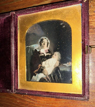Load image into Gallery viewer, Rare Tinted Post Mortem Ambrotype British Photographer England 1850s