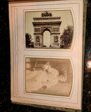 Load image into Gallery viewer, antique Victorian album cabinet cards cdvs tintype mourning / memorial widow 62A