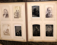 Load image into Gallery viewer, Big Leather Album 101 Antique Photos New York Pennsylvania 1860s 1870s 1880s IDs