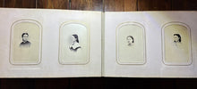 Load image into Gallery viewer, Nice Leather & Brass 1860s Photo Album w' Civil War Soldier & Tax Stamps Boston