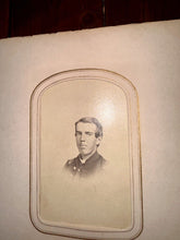 Load image into Gallery viewer, Nice Leather & Brass 1860s Photo Album w' Civil War Soldier & Tax Stamps Boston