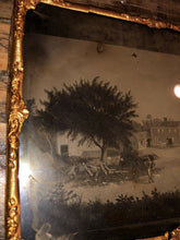 Load image into Gallery viewer, Rare 1850s Half Plate Ambrotype Large Primitive Folk Art Painting Farm House