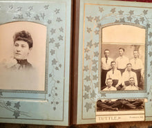 Load image into Gallery viewer, Antique Album 31 Photos Cabinet Cards Tintypes CDVs Girl Holding Doll - Indiana