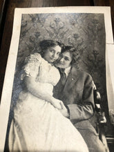 Load image into Gallery viewer, Affectionate Women Holding Hands, One Dressed as Man, 1920s Snapshot Photo
