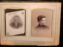 Load image into Gallery viewer, antique Victorian album cabinet cards cdvs tintype mourning / memorial widow 62A