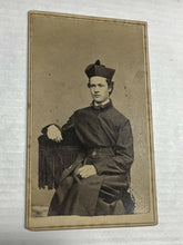 Load image into Gallery viewer, Young Jesuit Priest CDV, ID'd & Signed Washington DC Photographer Goldin 1860s