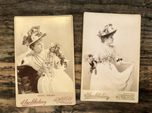 Load image into Gallery viewer, TWO GREAT ELMER CHICKERING PHOTOS OF VICTORIAN ACTRESS ANNIE PIXLEY SAME SITTING
