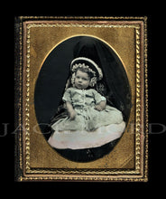 Load image into Gallery viewer, Rare Hidden Mother 1/4 Daguerreotype by J. Gurney New York Tinted Unusual 1850s