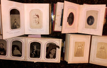Load image into Gallery viewer, FOUR civil war & later albums 168 total antique photos tintypes cdvs (SA6)