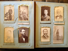 Load image into Gallery viewer, Antique photo album mourning widow Cabinet Cards tintype CDV