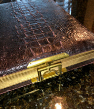 Load image into Gallery viewer, Nice leather photo album and antique Victorian era cabinet cards