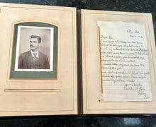 Load image into Gallery viewer, 48A Big & Heavy Our Friends Antique Velvet Photo Album Long Hair Letter Sideshow