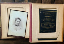 Load image into Gallery viewer, Antique Leather Photo Album & San Francisco Cabinet Cards