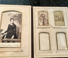 Load image into Gallery viewer, 48A Big & Heavy Our Friends Antique Velvet Photo Album Long Hair Letter Sideshow
