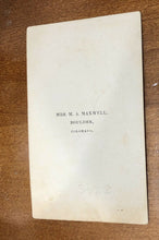 Load image into Gallery viewer, RARE CDV OF FEMALE TAXIDERMIST MRS MAXWELL / NATURALIST IN THE FIELD WITH RIFLE