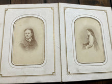 Load image into Gallery viewer, 1860s Photo Album ID'd CDV Tintype Photos Michigan Massachusetts Photographer?