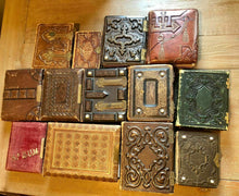 Load image into Gallery viewer, Lot of 13 Antique Victorian Photo Storage Albums for CDV & Tintypes Empty 1860s