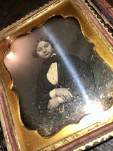 Load image into Gallery viewer, three 1/6 daguerreotypes of pretty women, one tinted