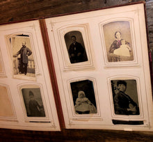 Load image into Gallery viewer, Victorian Sewn Flower Cover Album 1860s CDV Tintype Cabinet Card