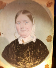 Load image into Gallery viewer, Edward Dodge Antique Portrait Miniatures Virginia Mother & Daughter Holding Doll