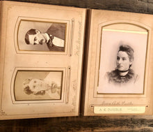 Load image into Gallery viewer, Nice Leather Album Many ID'd People Iowa Minnesota New York CDV Cabinet Photos