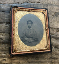 Load image into Gallery viewer, Antique / Slave Era 1860s Tintype Photo Teenage African American Girl