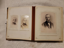 Load image into Gallery viewer, Leather Victorian Photo Album with CDVs & Cabinet Cards New York