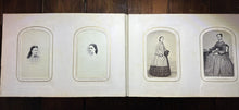 Load image into Gallery viewer, Nice Leather & Brass 1860s Photo Album w' Civil War Soldier & Tax Stamps Boston