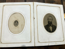Load image into Gallery viewer, 1860s Photo Album ID'd CDV Tintype Photos Michigan Massachusetts Photographer?