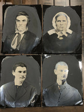 Load image into Gallery viewer, Mourning Group Set of 4 Large 10 x 8 Full Plate+ Painted Tintype Photos