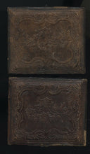 Load image into Gallery viewer, 1/6 Daguerreotype Photo Painting? Tinted Blonde Boy Wearing Holding Hat, Sealed