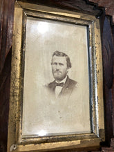 Load image into Gallery viewer, Civil War General Grant CDV Photo Antique Adirondack Wood Wall Picture Frame