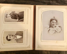 Load image into Gallery viewer, High Quality 1800s Leather Album Many ID'd People Cabinet Cards CDVs Tintype 61A