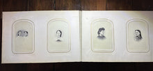 Load image into Gallery viewer, Nice Leather & Brass 1860s Photo Album w' Civil War Soldier & Tax Stamps Boston
