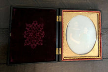 Load image into Gallery viewer, 1/6 Daguerreotype in Union Case / Tinted Siblings Holding Hands, Boy & Girl