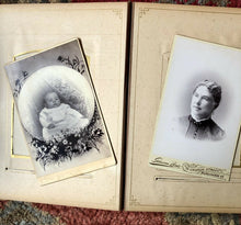 Load image into Gallery viewer, Antique Leather Album 20 Cabinet Card Photos All Identified
