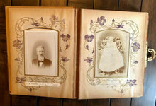 Load image into Gallery viewer, Victorian Album with Photos - Beautiful Rare Photographic Cover + Many ID'd Ppl