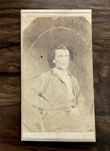 Load image into Gallery viewer, 1860s Tennessee CDV Photo Man w Long Hair Civil War Soldier?