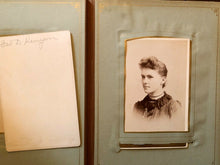 Load image into Gallery viewer, Antique photo album mourning widow Cabinet Cards tintype CDV